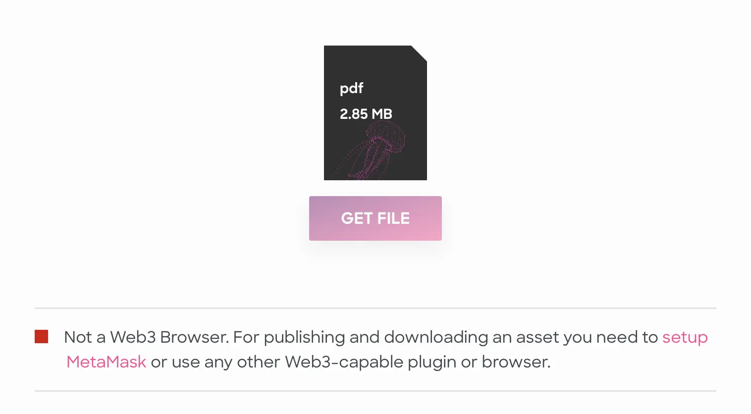 Non-Web3 capable browser